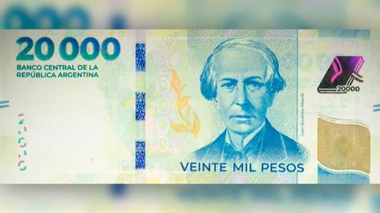 El nuevo billete de 20 mil pesos