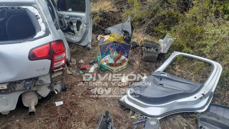 Los atraparon cuando desmantelaban un auto accidentado