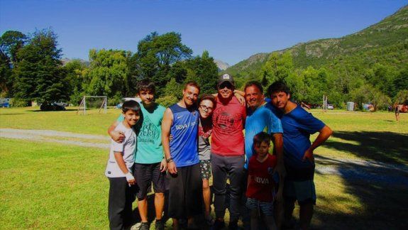 Gallardo eligió un camping de Bariloche para descansar