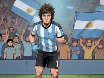 El video lo tiene como protagonista de un imaginario partido de fútbol. El video lo tiene como protagonista de un imaginario partido de fútbol.