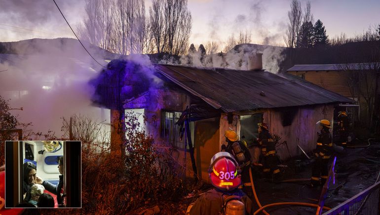 El nuevo incendio afectó una vivienda en San Martín de los Andes.