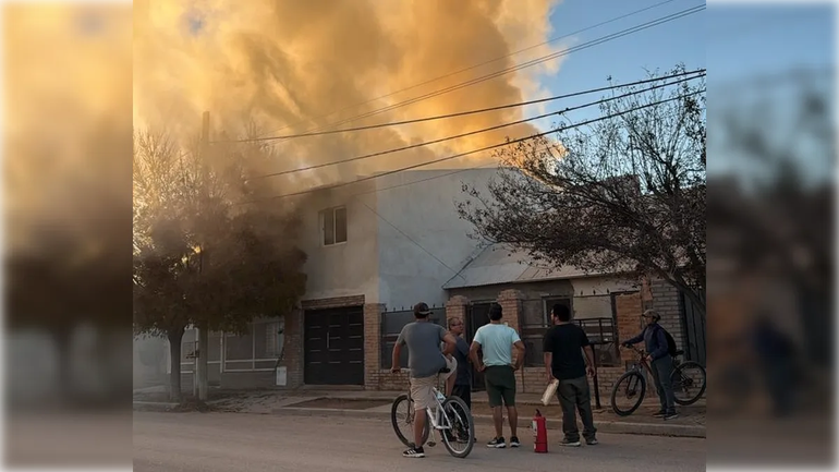 Incendio en una vivienda. Foto gentileza.