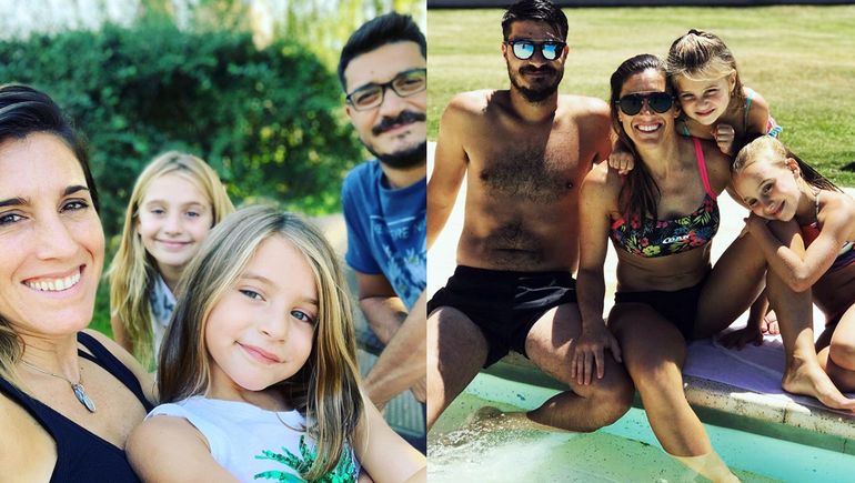 Felices los cuatro: Soledad Pastorutti, su esposo Jeremías Audoglio y sus hijas Antonia y Regina. Felices los cuatro: Soledad Pastorutti, su esposo Jeremías Audoglio y sus hijas Antonia y Regina.