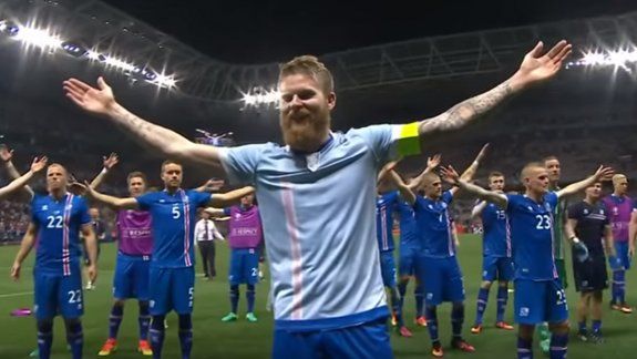 Mirá el festejo vikingo de la selección de Islandia