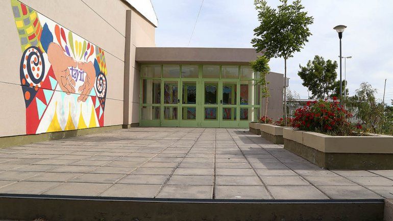 Obras de ampliación en la escuela del barrio Villa María.&nbsp;