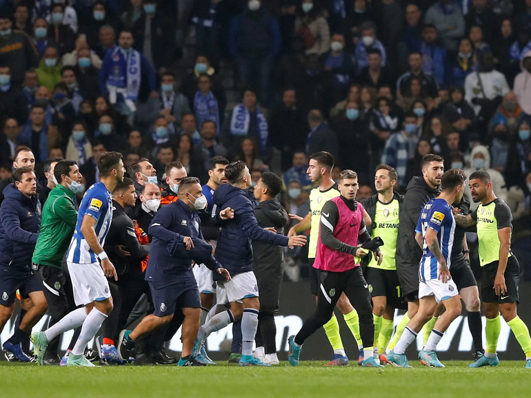 Video: Batalla campal y piñas en Portugal, con Marchesin expulsado