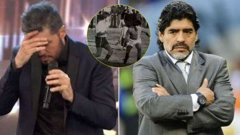 Tinelli, Maradona y la foto de la polémica que hizo estallar las redes. Tinelli, Maradona y la foto de la polémica que hizo estallar las redes.