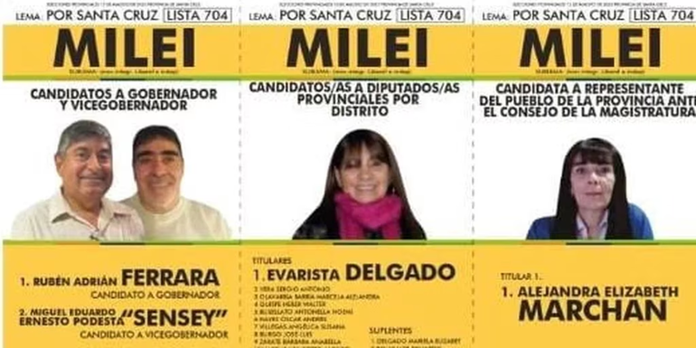 Polémica por una lista de candidatos en Santa Cruz que se llama MILEI
