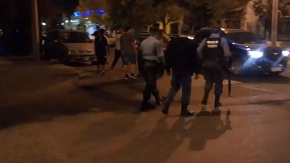Incidentes tras el final del partido del Rojo y Pérfora