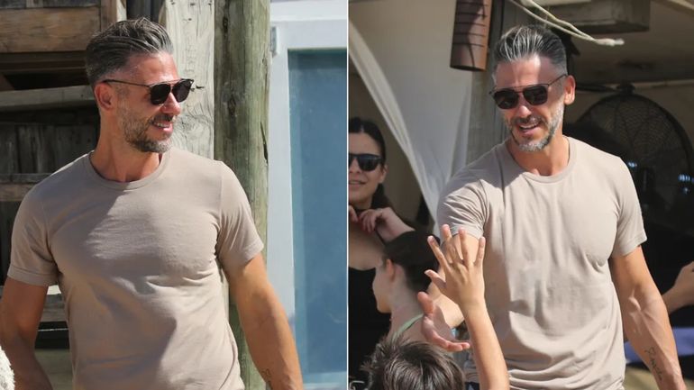 No se ocultan: Martín Demichelis, muy cerca de su nueva novia en Uruguay