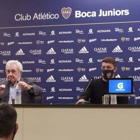 Las bombas al plantel de Boca en la presentación de Battaglia como DT