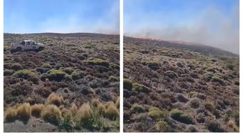 El nuevo incendio forestal se registró hacia las 14 del domingo en dirección a la localidad de Tecka, en Chubut. El nuevo incendio forestal se registró hacia las 14 del domingo en dirección a la localidad de Tecka, en Chubut.