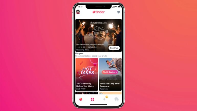Tinder lanza Plus One para conseguir pareja para un casamiento