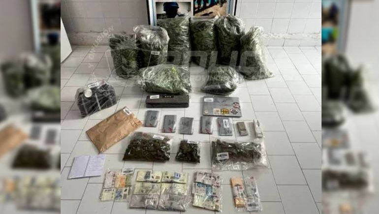 La División Antinarcóticos logró sacar de circulación más de 24 kilos de cogollos de marihuana.