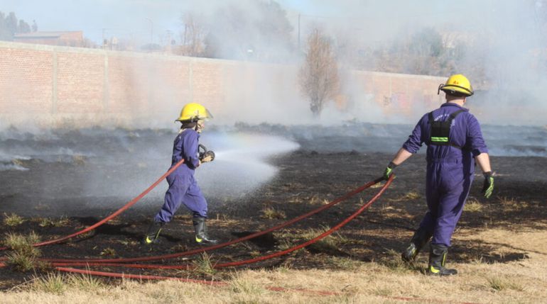 Adolescentes quemaron pastizales y el humo llegó a la ruta 7