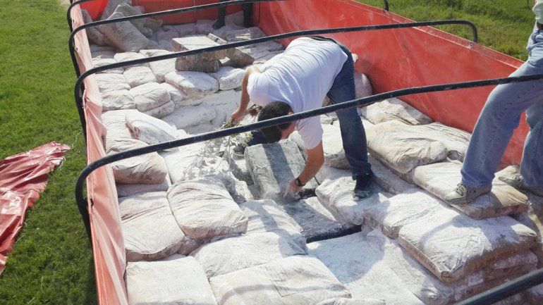 Parte del cargamento incautado en Chaco.