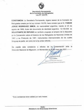 La decisión fue tomada por el juez Marcelo Malvar. La causa se tramita en la Justicia de Uruguay.