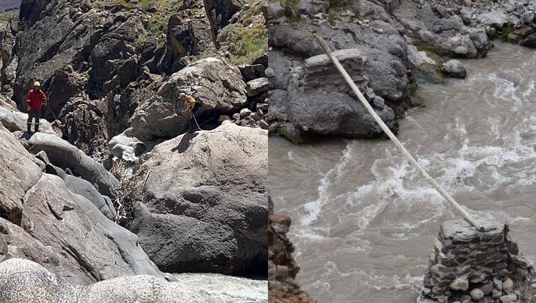 La dramática búsqueda del criancero en el punto 0 del río Varvarco