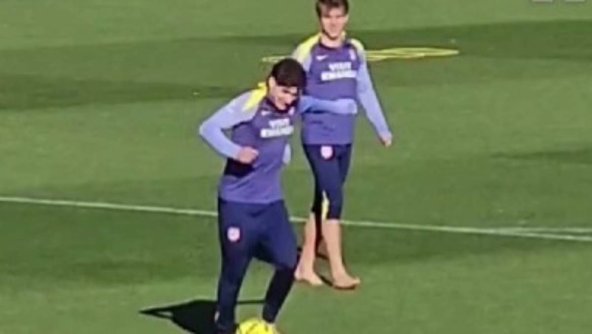 Descalzos en el entrenamiento: el extraño método de Simeone en el Atlético Madrid que llamó la atención en Europa