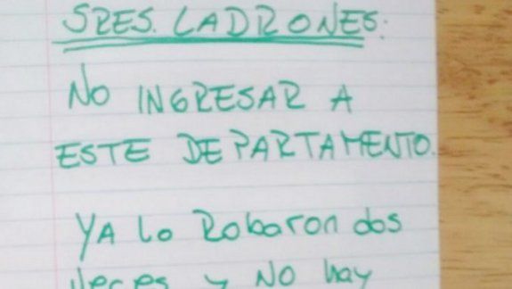 Desesperados por  los robos