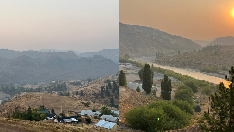 El humo de los incendios en Chile llegó al norte neuquino.