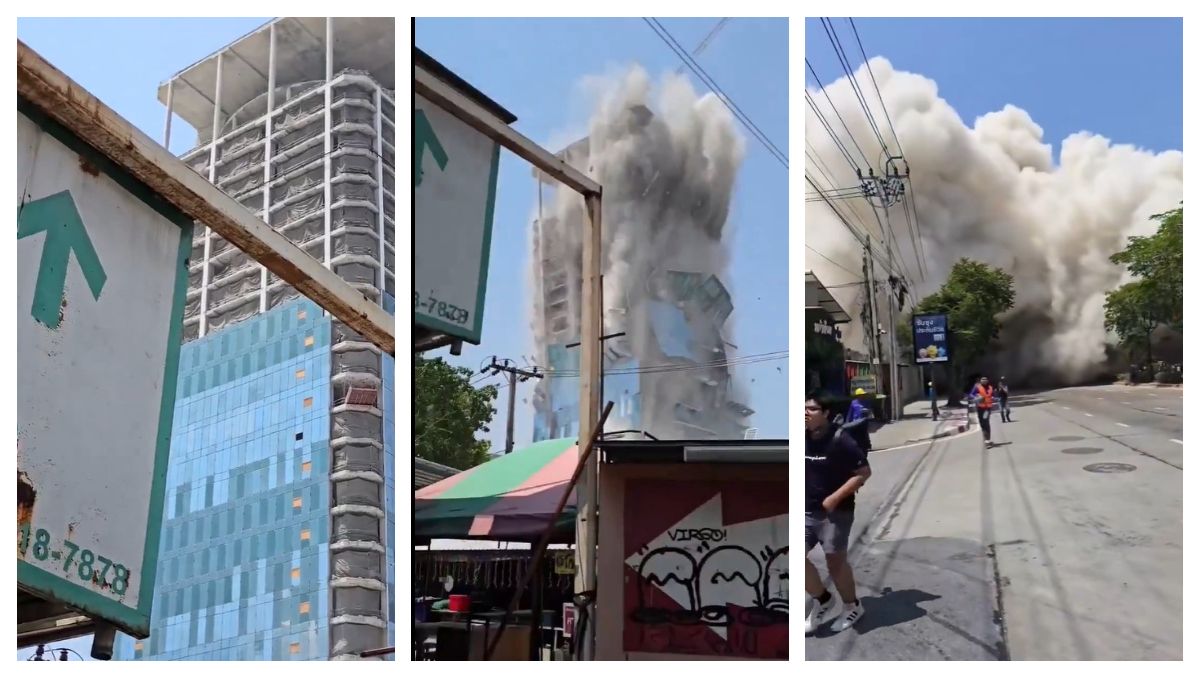 Por el terremoto, en Tailandia se derrumbaron varios edificios provocando cientos de heridos.