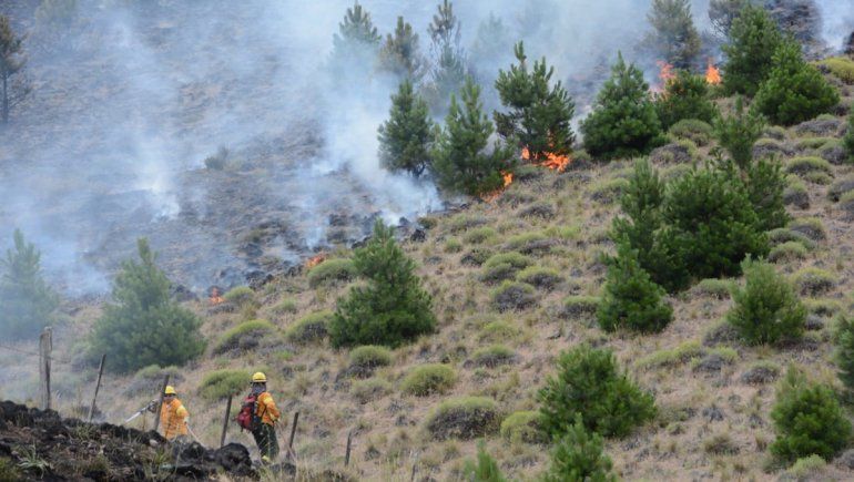Una tormenta eléctrica desató cinco focos de incendio en la cordillera