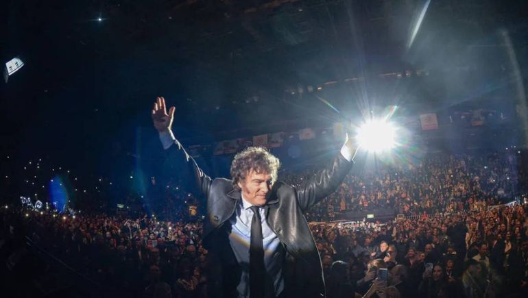 Javier Milei tuvo su fiesta en el Luna Park. Foto Ámbito. Javier Milei tuvo su fiesta en el Luna Park. Foto Ámbito.