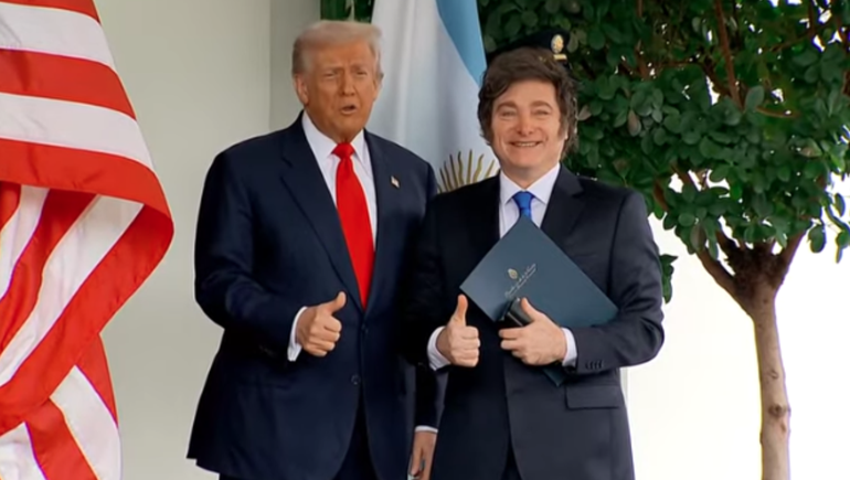 Los presidentes de Estados Unidos y Argentina se reúnen en la Casa Blanca