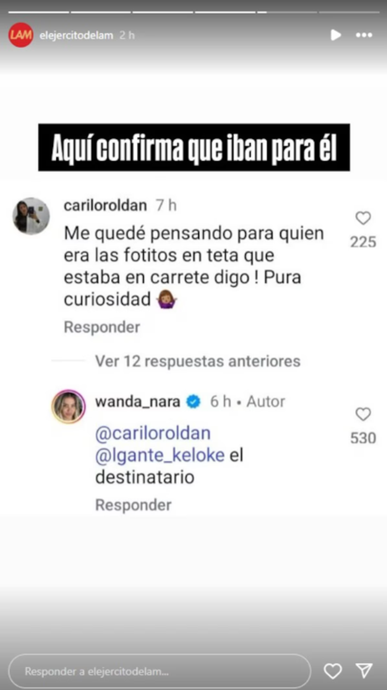 La respuesta de Wanda Nara a los internautas sobre la filtración de sus fotos en redes. La respuesta de Wanda Nara a los internautas sobre la filtración de sus fotos en redes.