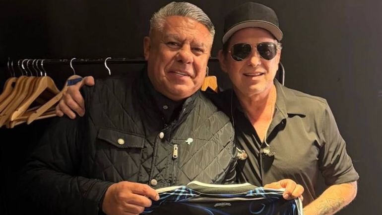 Chiqui Tapia con Andrés Calamaro