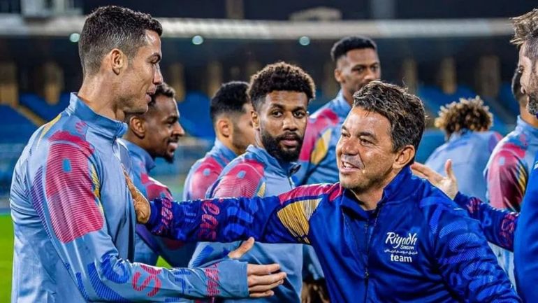 Marcelo Gallardo y Cristiano Ronaldo Marcelo Gallardo y Cristiano Ronaldo