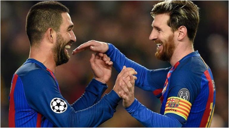 Arda Turán y Lionel Messi Arda Turán y Lionel Messi