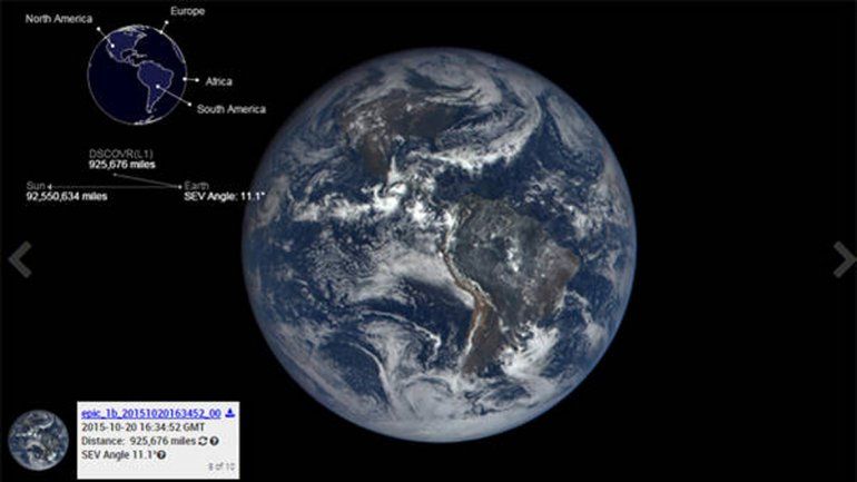 La Nasa lanzó un sitio web donde publica nuevas fotos de la Tierra