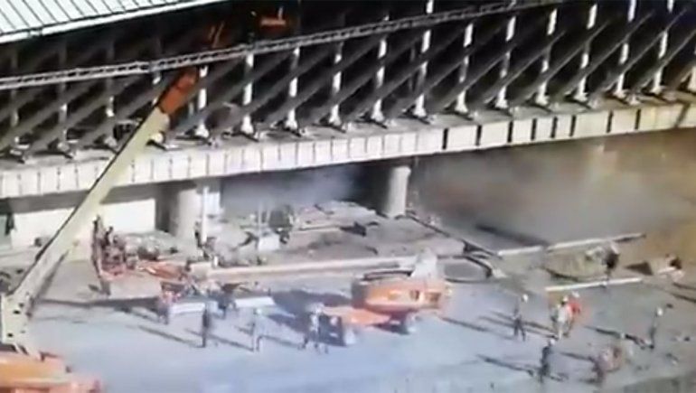 Video: así fue el momento del derrumbe en Ezeiza