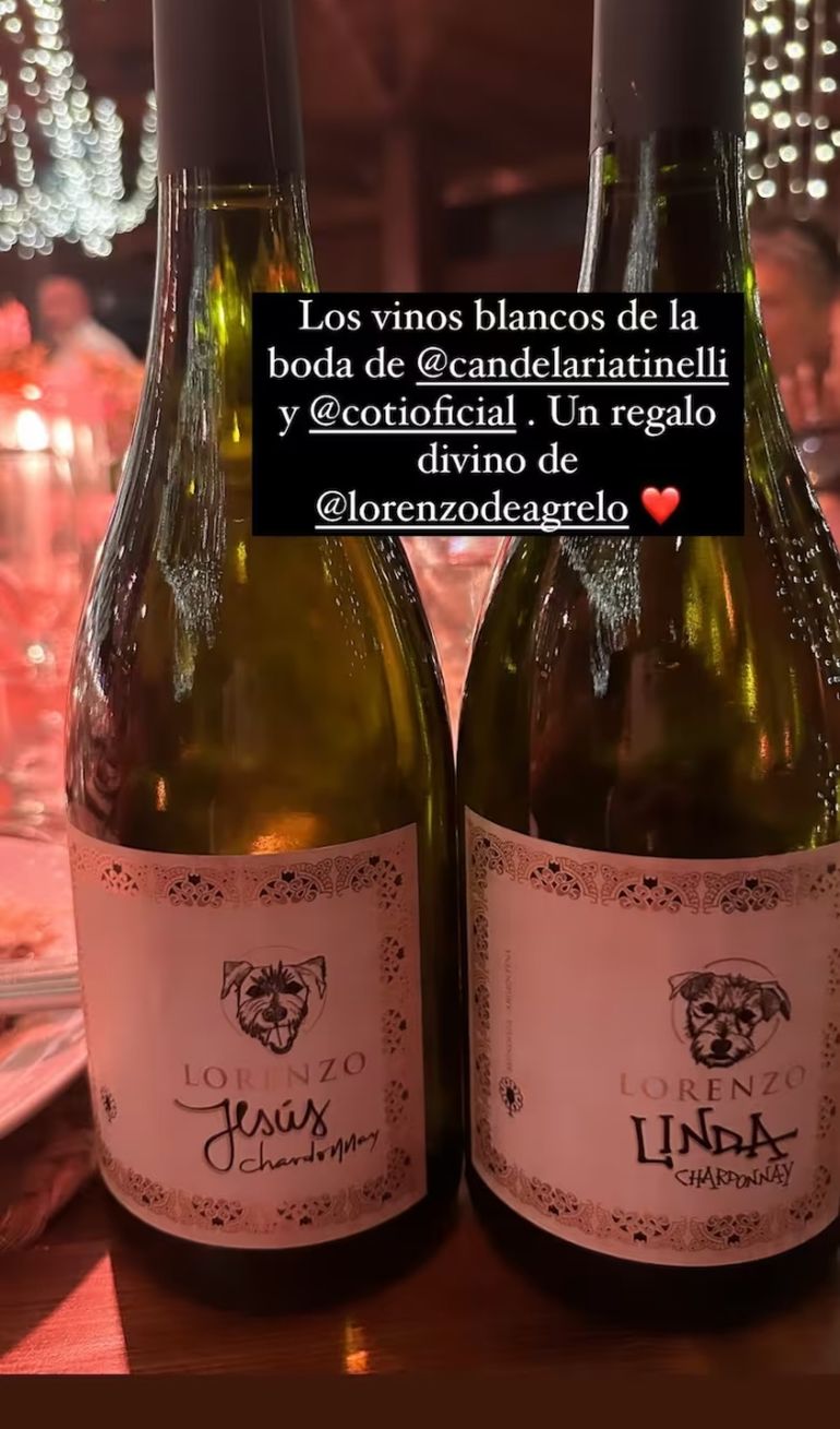 El souvenir de la boda de Cande Tinelli y Coti Sorokin El souvenir de la boda de Cande Tinelli y Coti Sorokin