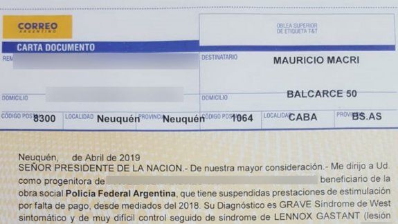 Una madre hizo desesperado pedido por su hijo a Macri