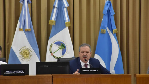 Gustavo Pereyra, durante su informe en el Concejo Deliberante.