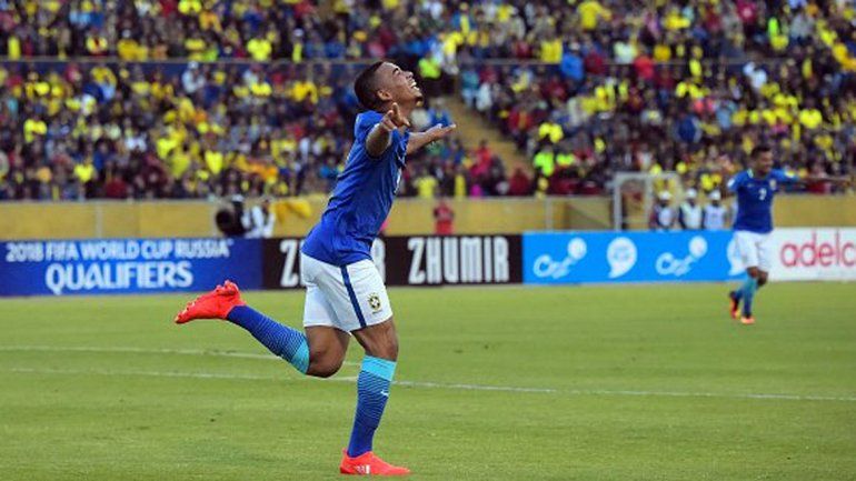 Brasil le ganó 3 a 0 a Ecuador con uno de Neymar y dos de Jesús