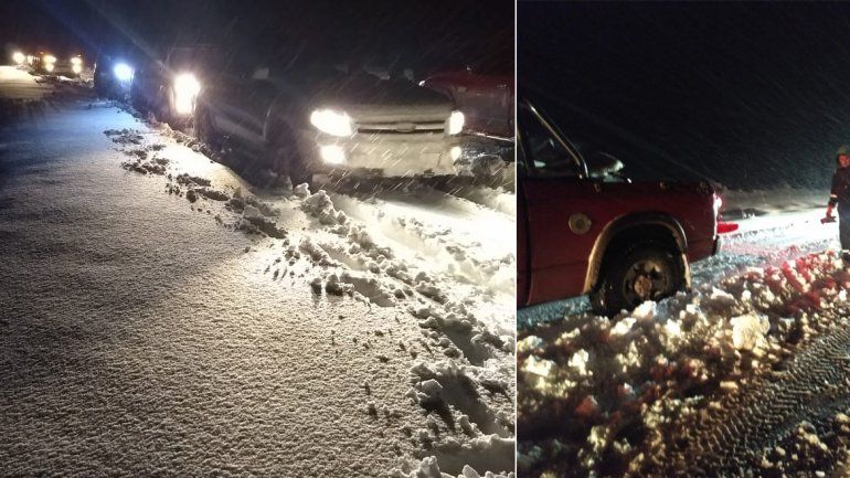 Tras el temporal de nieve, rescataron a 40 pasajeros tras permanecer varados más de cinco horas en la ruta