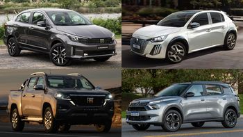 Cuatro de los modelos de Stellantis que llegaron con aumentos en agosto de 2025: Fiat Cronos, Peugeot 208, Fiat Titano y Citroën C3 Aircross.
