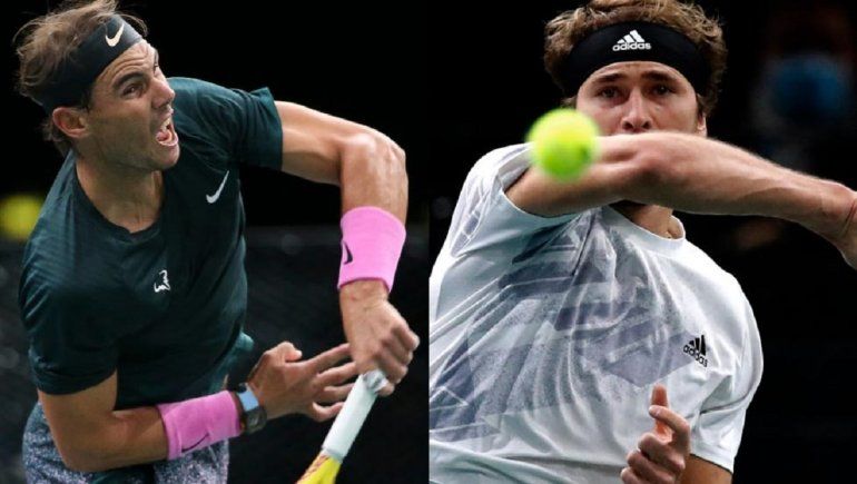 Nadal y Zverev, protagonizaron un gran juego en Masters 1000 de París.