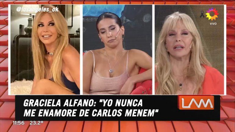 Cinthia Fernández cruzó a Graciela Alfano por dar detalles de su romance con Carlos Menem