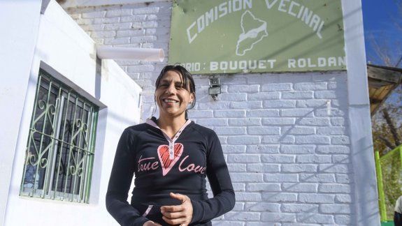 Elita Riquelme, presidenta de la comisión vecinal de Bouquet Roldán.