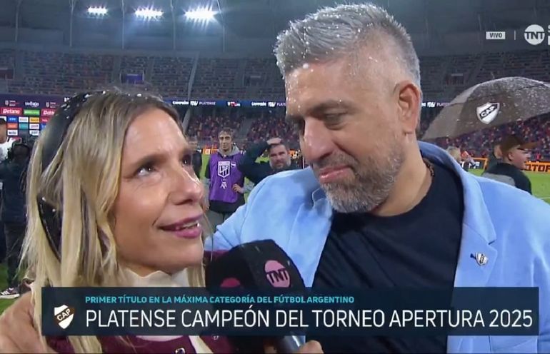 El polémico video del presidente de Platense abrazado a una periodista que se volvió viral