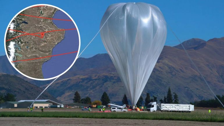 En 2023, un globo de la NASA similar, que cargaba un telescopio, cayó cerca de Gobernador Gregores, en Chubut (foto ilustrativa). 