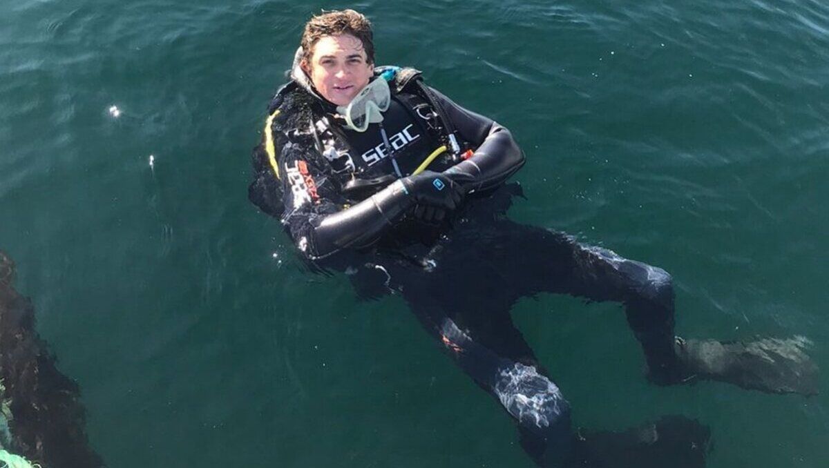 Juan Cruz Zanaboni, el buzo de Puerto Madryn que se accidentó en las Bahamas.