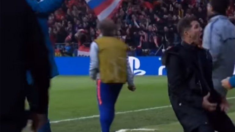 Video: el festejo desmedido del Cholo Simeone en el triunfo del Atlético sobre la Juve