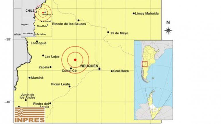 Se registraron tres nuevos sismos en Neuquén: dos en Sauzal Bonito y uno en el Domuyo