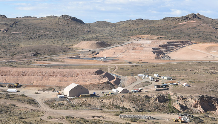 Lomada de Leiva: pads lixiviación en cierre definitivo, Patagonia Gold. Lomada de Leiva: pads lixiviación en cierre definitivo, Patagonia Gold.